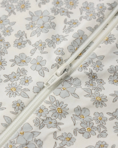 Bamboo Zip Footie Blue Floral