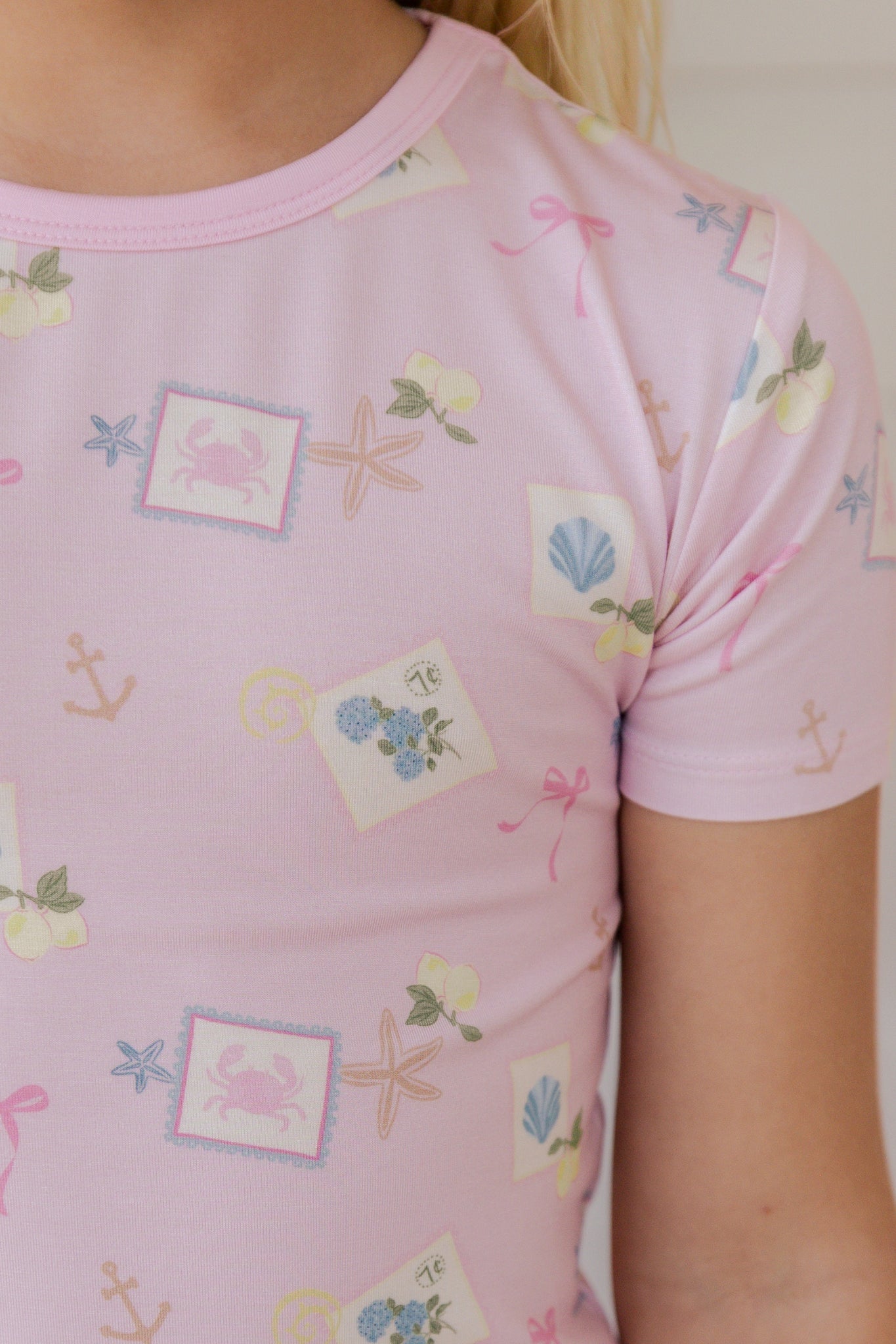 Little Coastal Notes Two Piece Short Set
