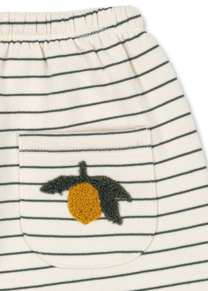 Amio Sweat Pants- Lemon stripe