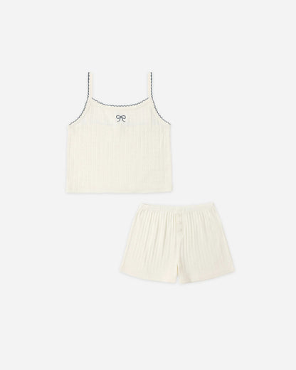 Pointelle Lounge Set || Ivory