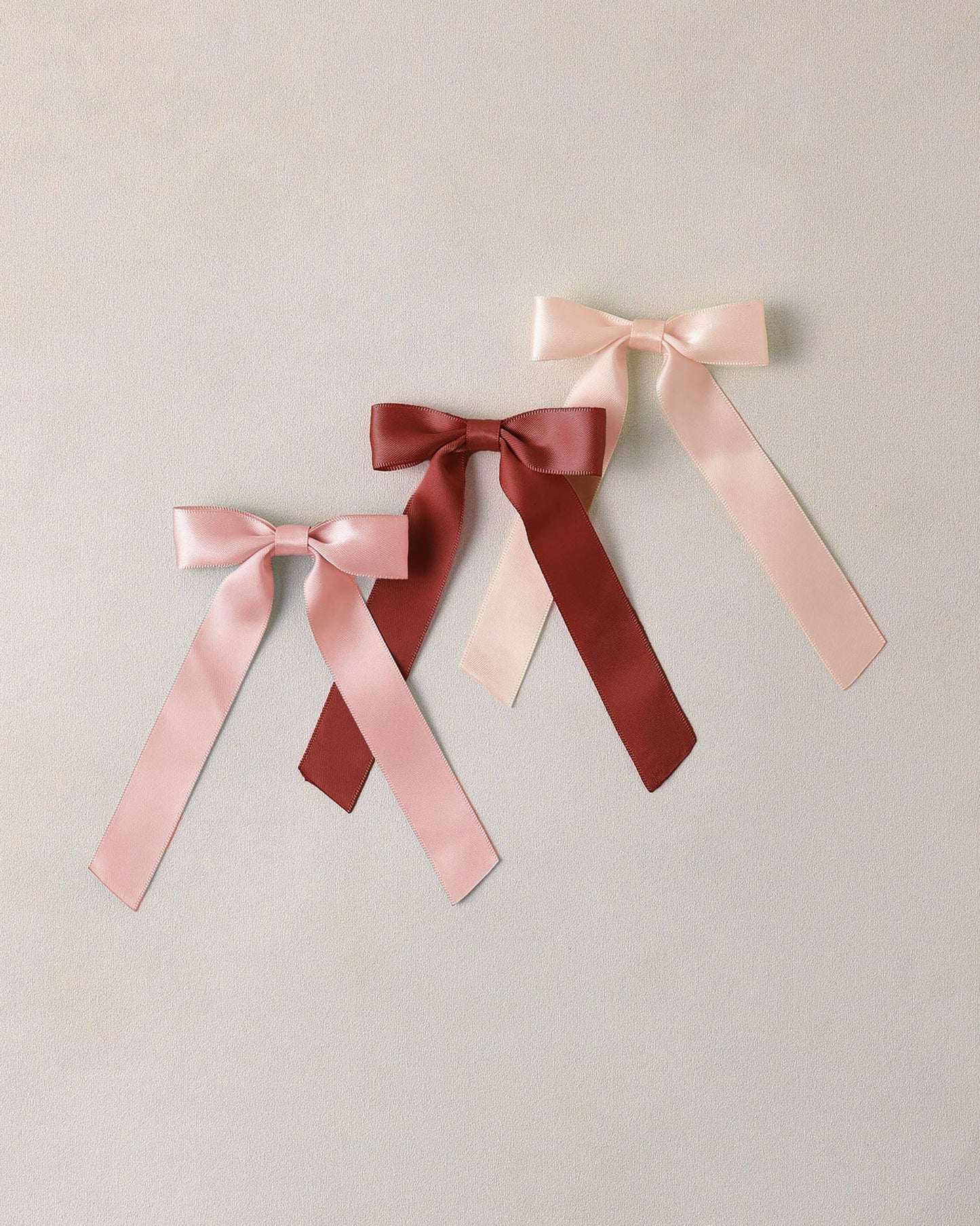 Satin Ribbon Bows | Blush, Red, Pink