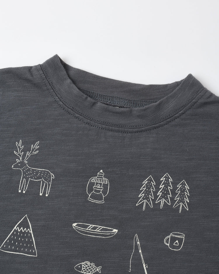 Raw Edge Tee Let's Go Camping