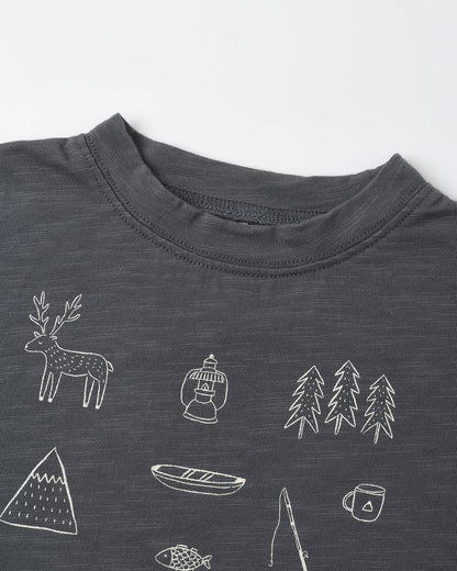 Raw Edge Tee Let's Go Camping