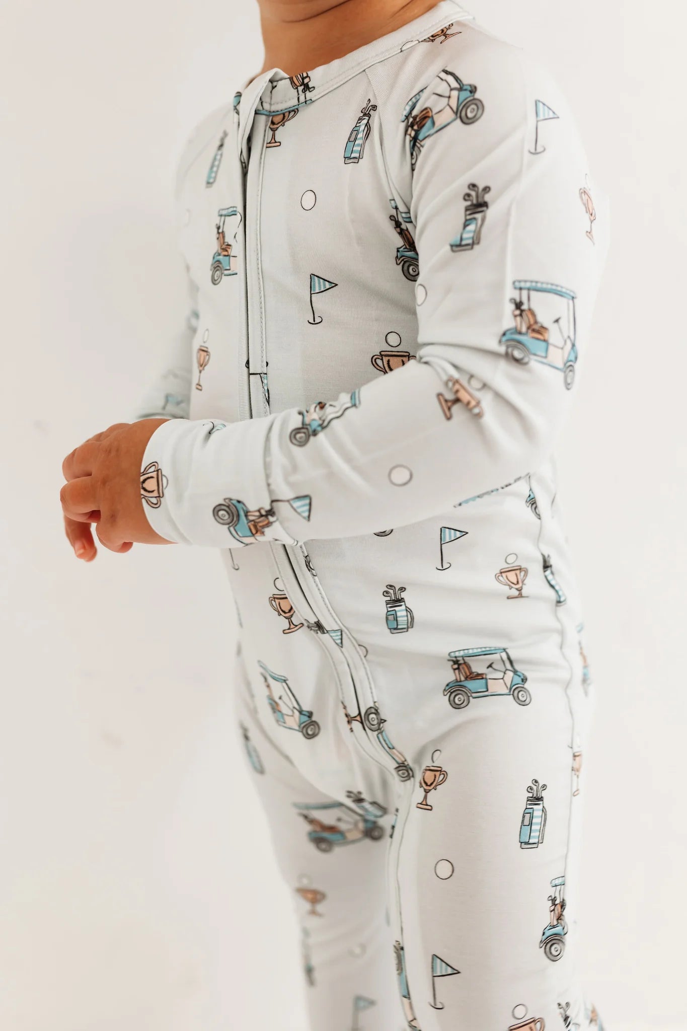 Blue Golf Zipper Romper