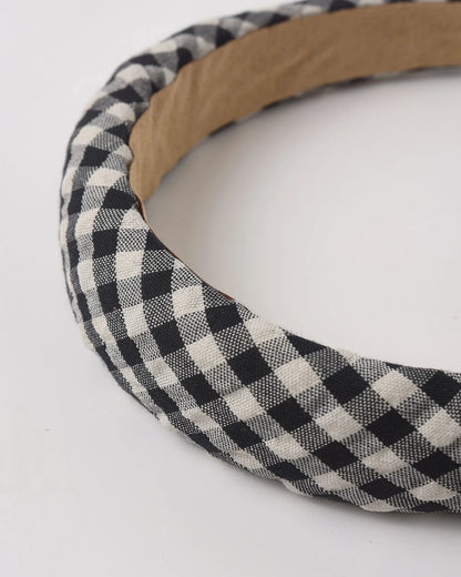 Padded Headband Black Check