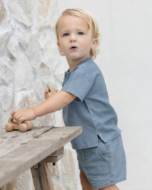Henry Top + Short- Lightweight Denim