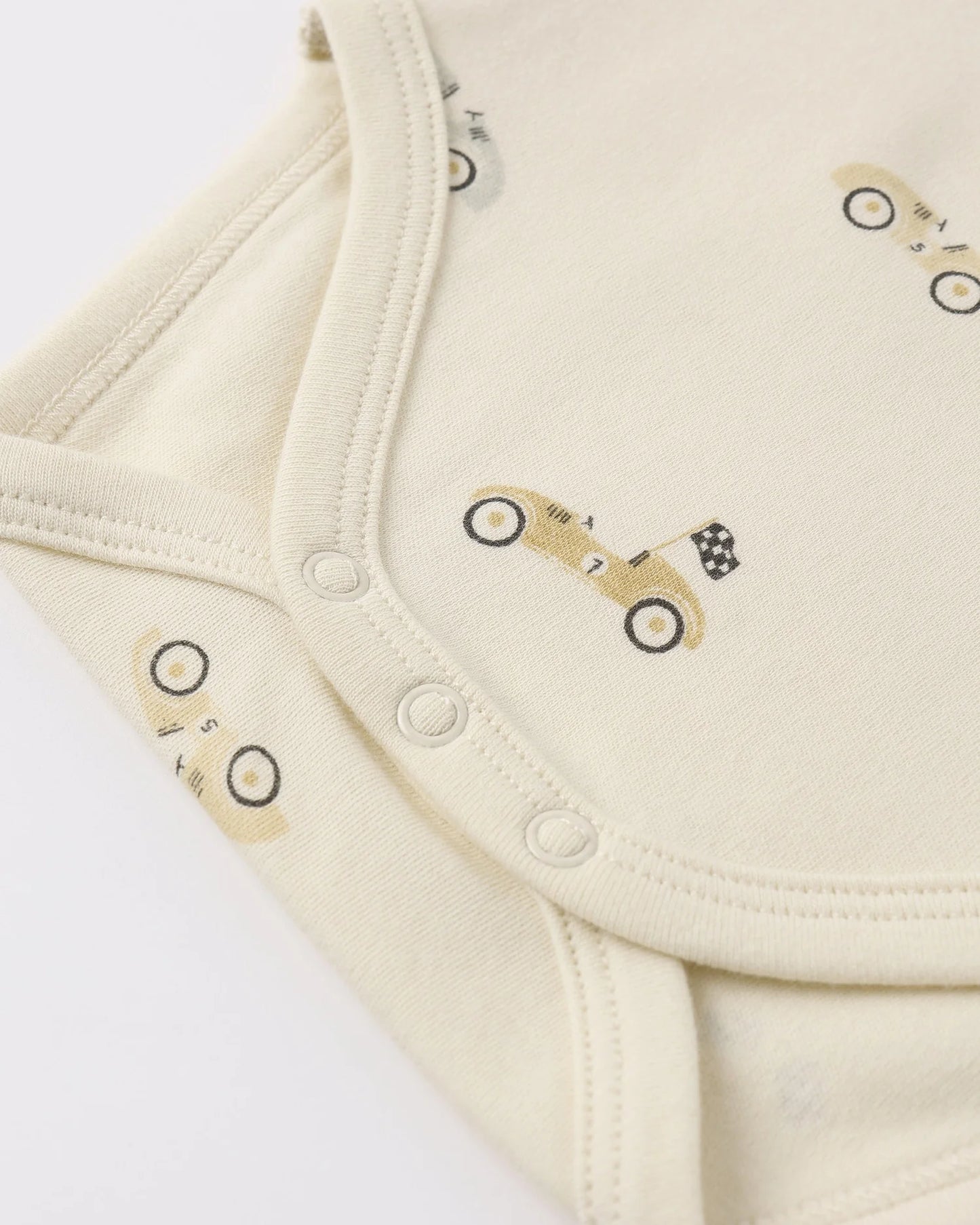 Short Sleeve Bodysuit Pack Race Car, Oat Micro Stripe + Baby Pant Sky