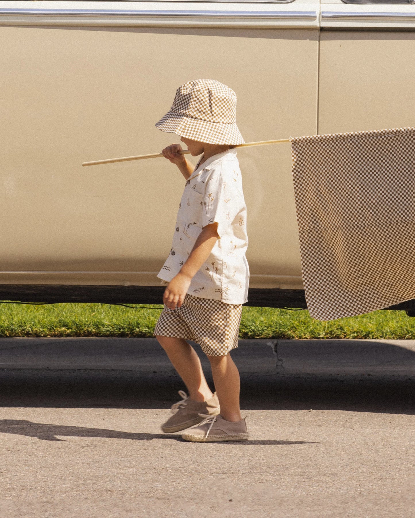 Bucket Hat Ocre Check