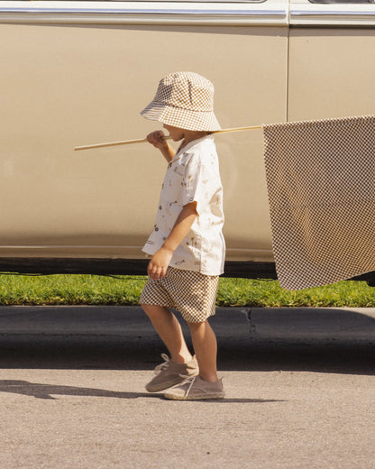 Bucket Hat Ocre Check