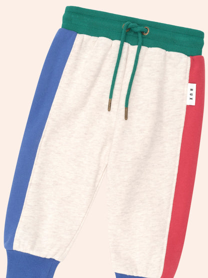 Furry Huxbear Colour Block Sweatshirt + Trackpant Set