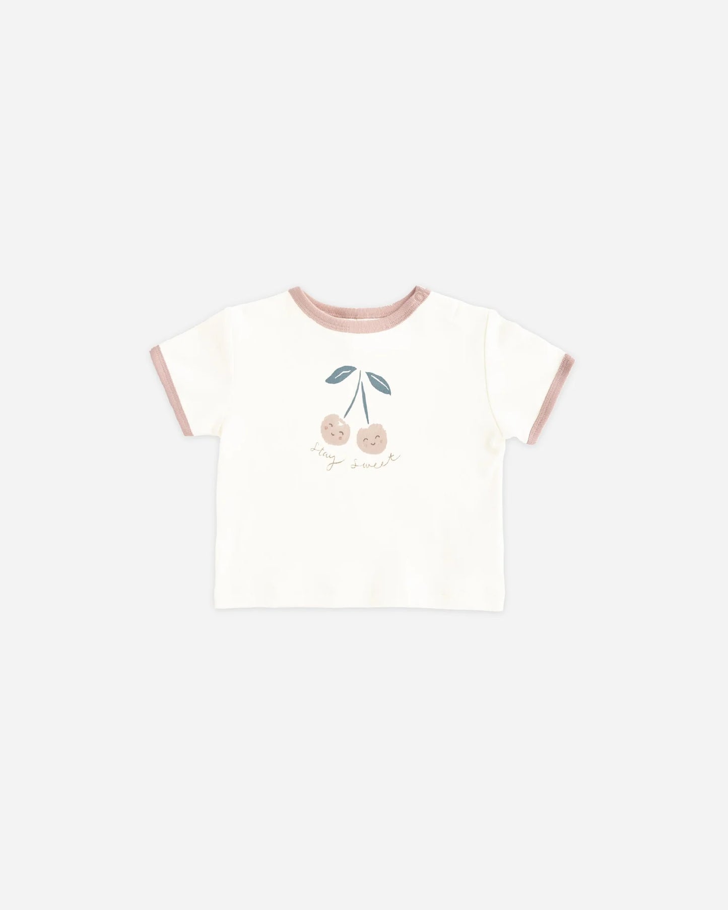 Ringer Tee Cherry + Play Short Blush