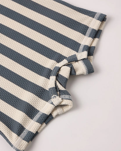 Zip Rashguard One-Piece Retro Ocean Stripe