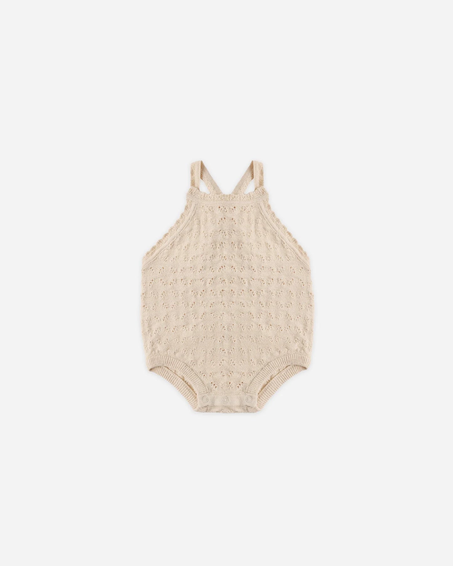 Annie Knit Romper Ecru