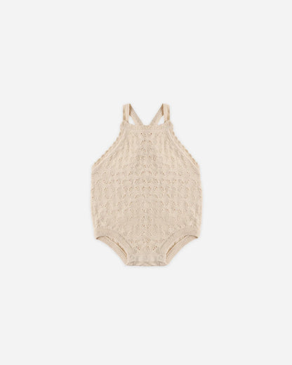 Annie Knit Romper Ecru