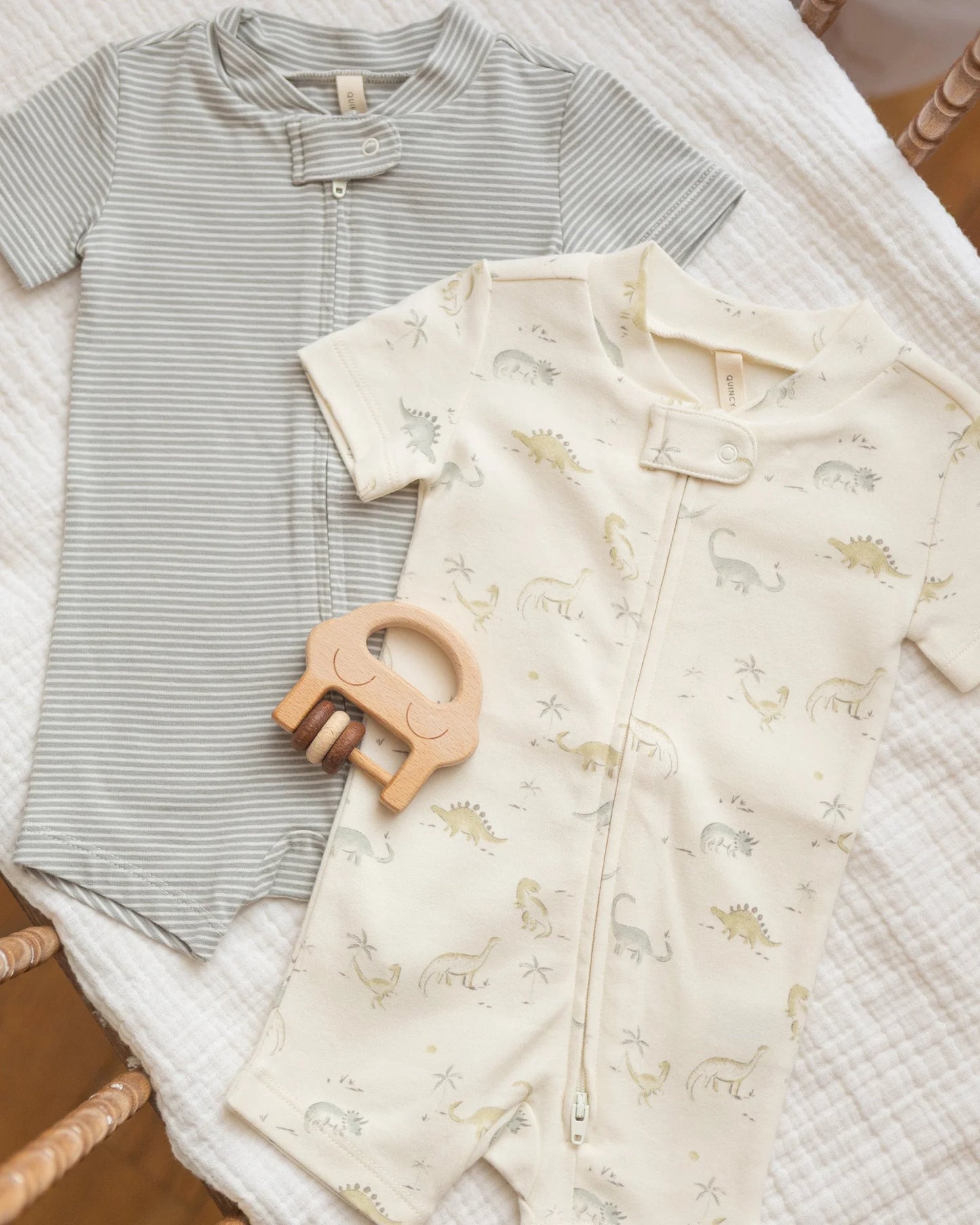 Zip Short Sleeve Sleeper Dinosaur