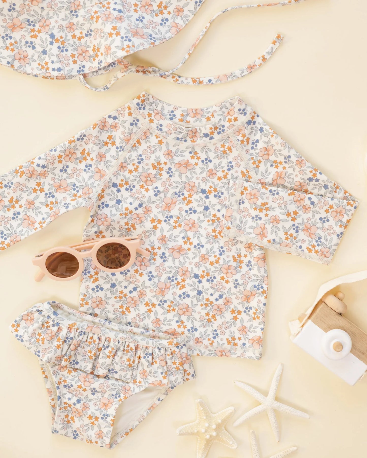 Rashguard Girls Set Flower Fields