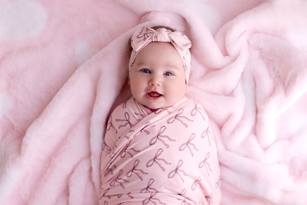 Pink Bow Blanket