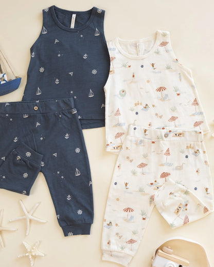 Tank + Slouch Pant Set Maritime