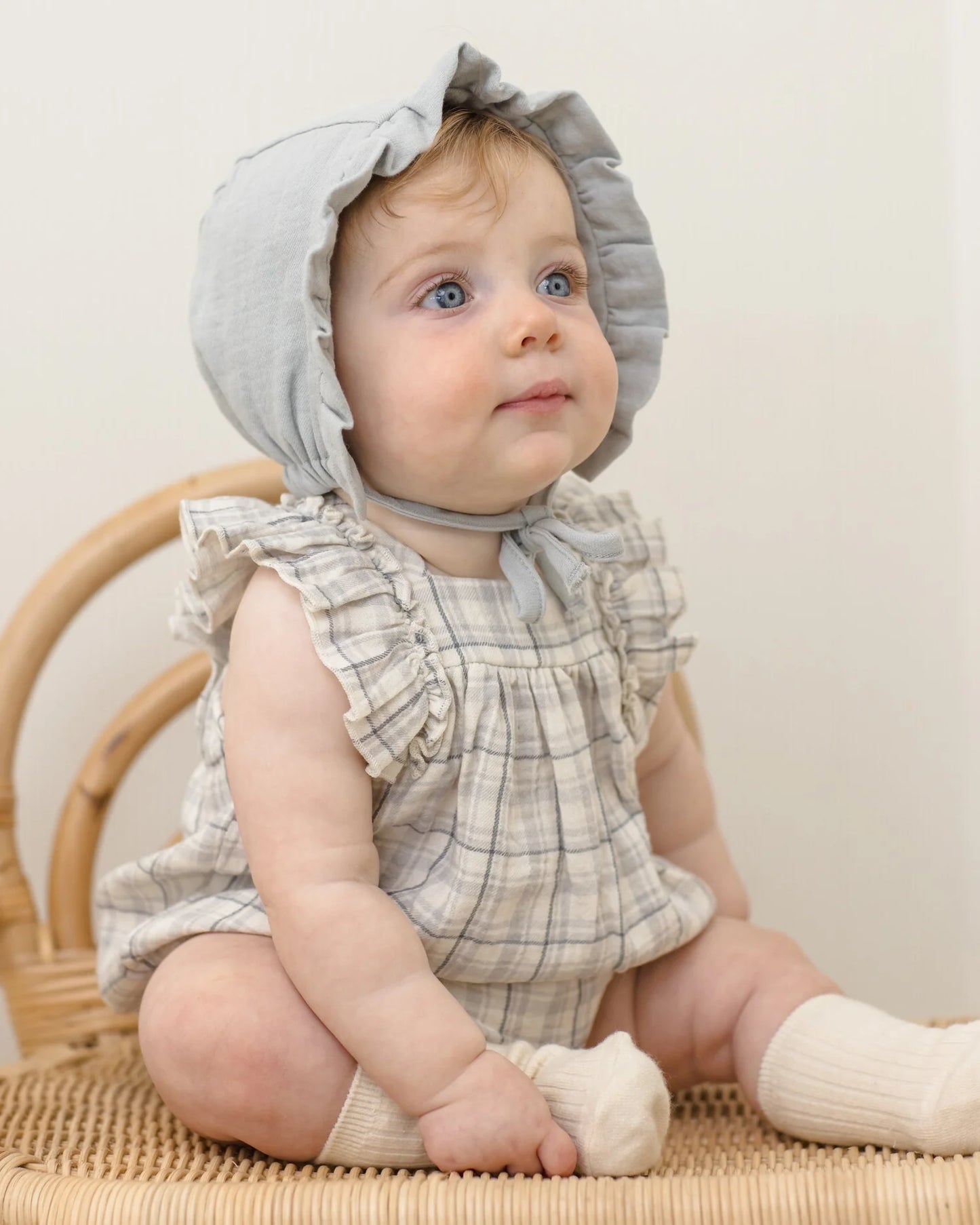 Maya Romper Blue Plaid
