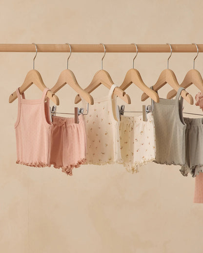 Pointelle Tank + Shortie Set Melon