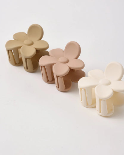 Flower Clip Set || Butterscotch, Blush,  Ivory