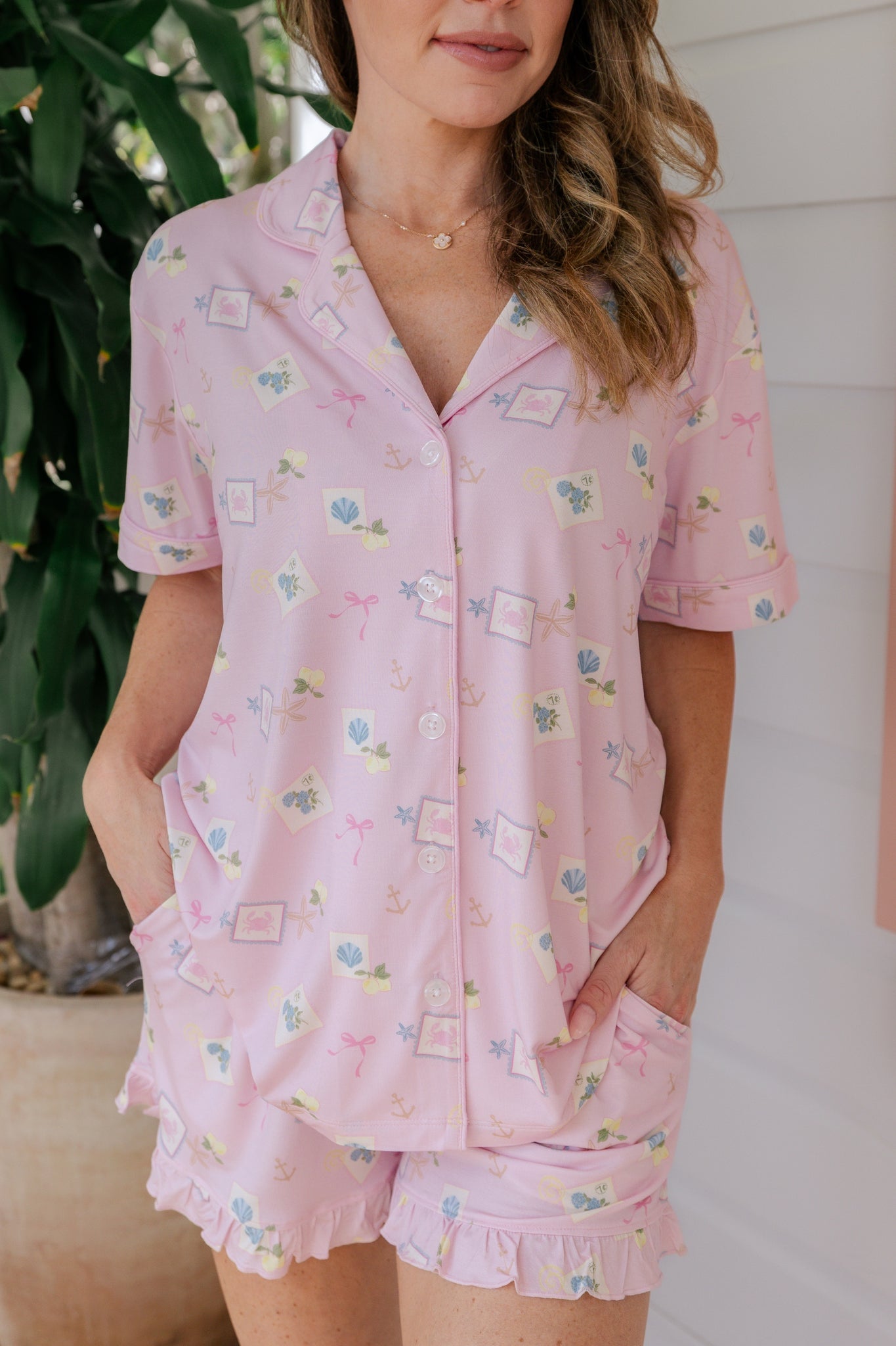 Little Coastal Notes Women's Short Set