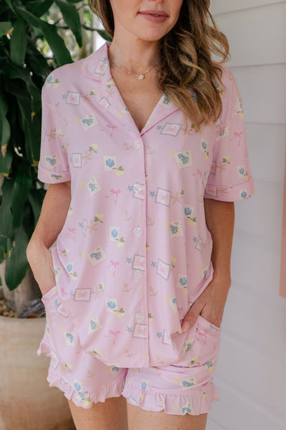 Little Coastal Notes Women's Short Set