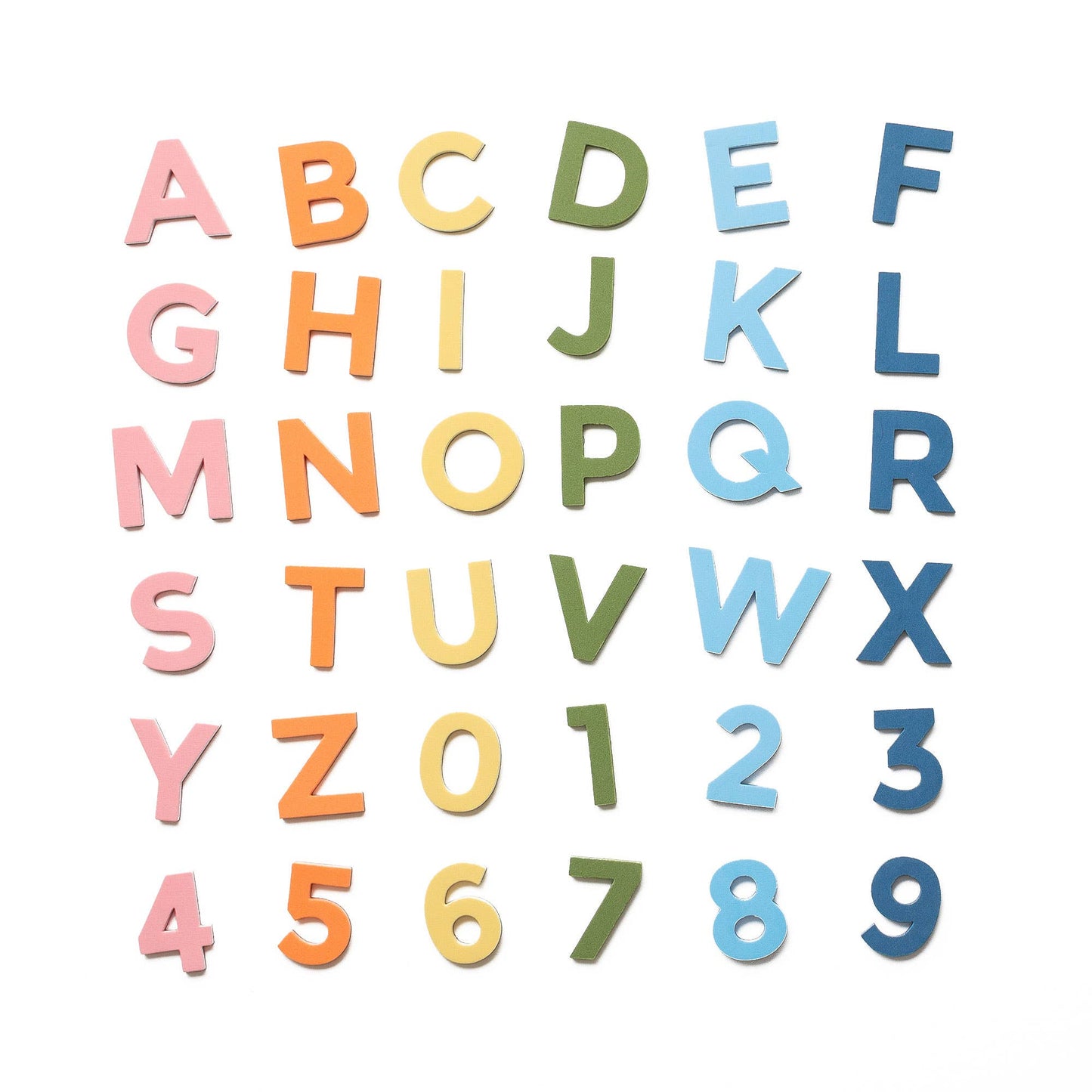 2" 36pc Rainbow Mod Magnetic Letters