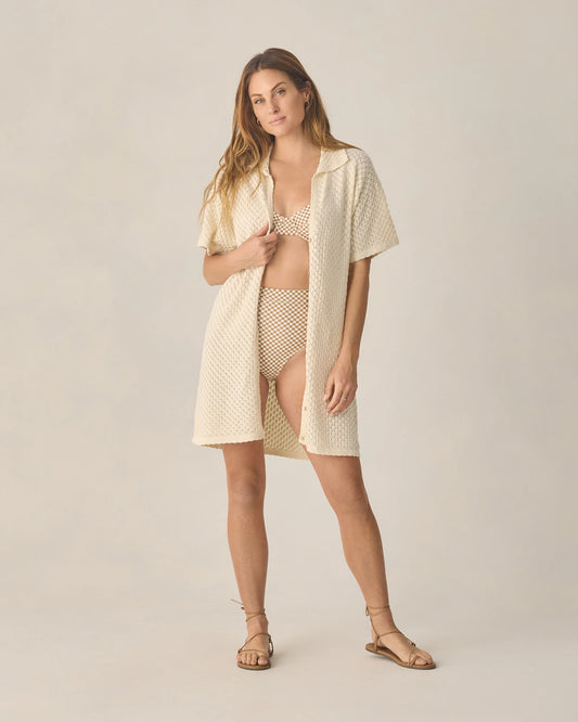 Women's Crochet Cover Up Natural