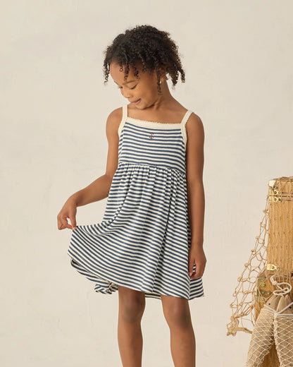 Lea Dress Navy Stripe
