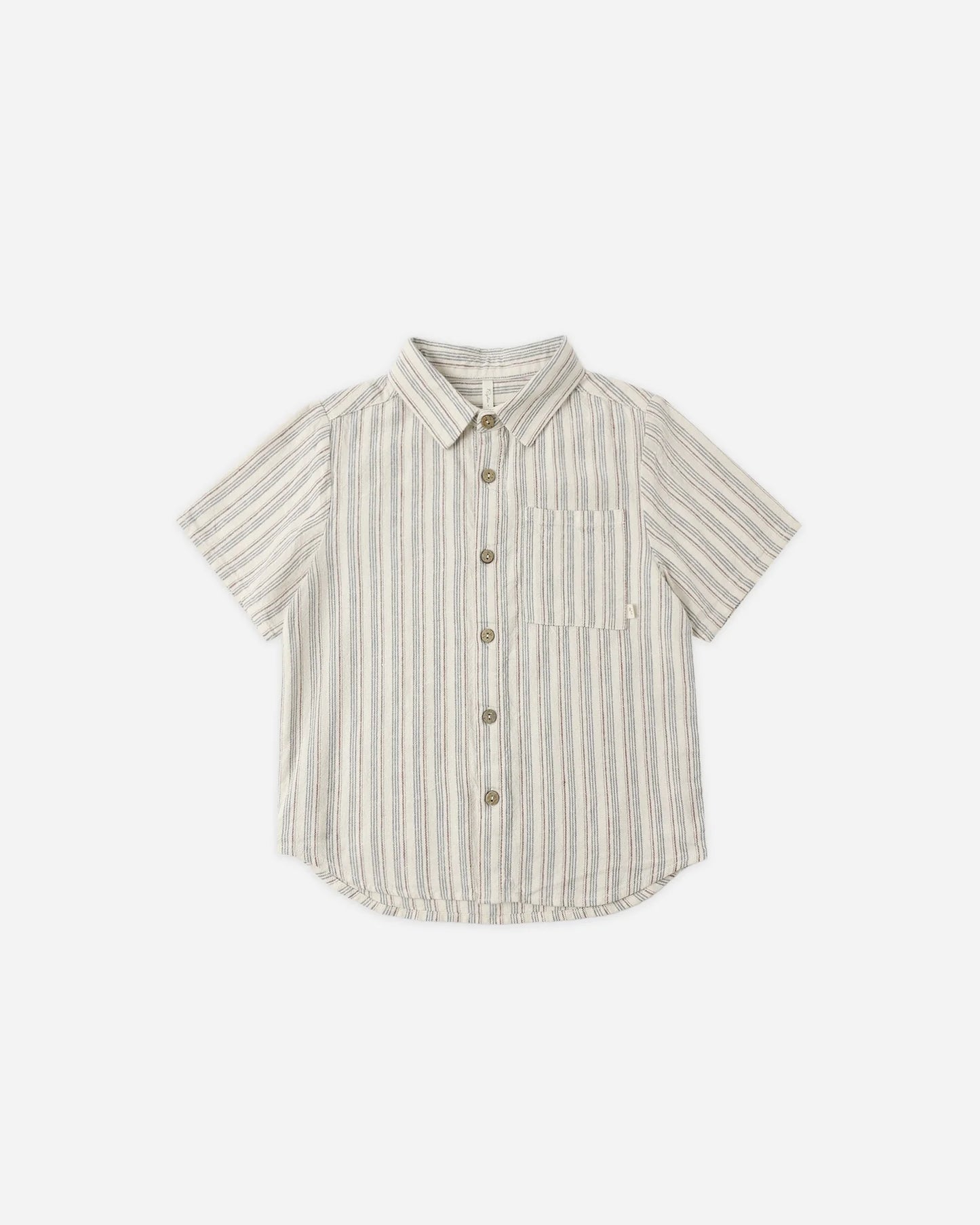 Collared Short Sleeve Shirt || Nautical  Stripe