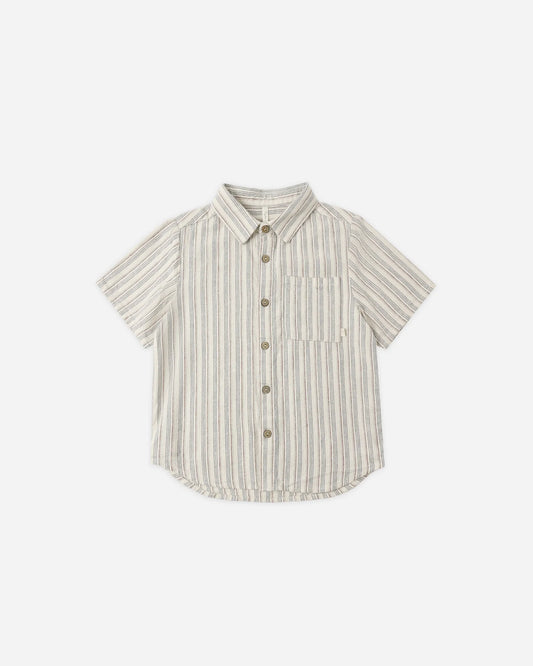 Collared Short Sleeve Shirt || Nautical  Stripe