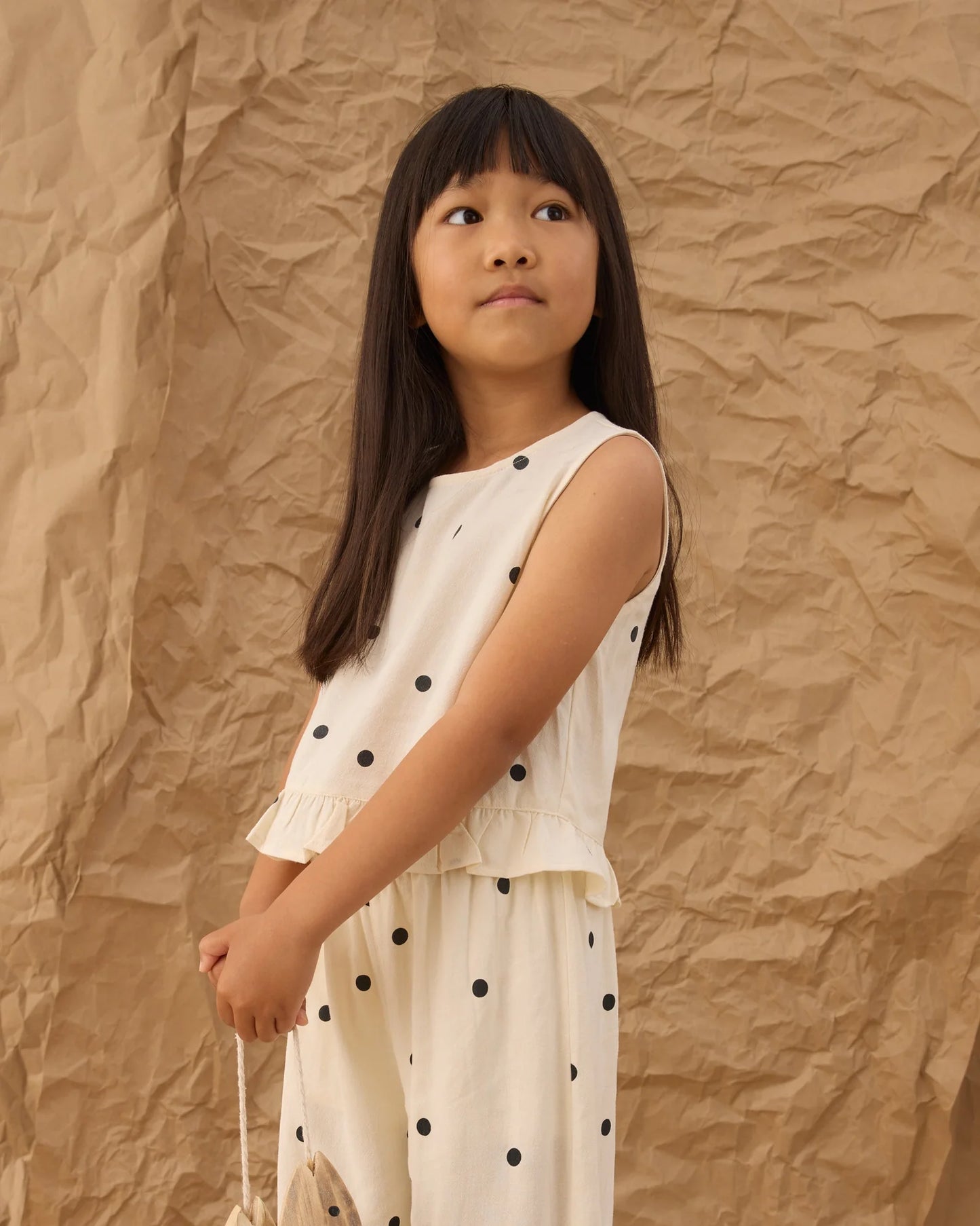 Oceanside Top + Wide Leg Pant Set- Polka Dot