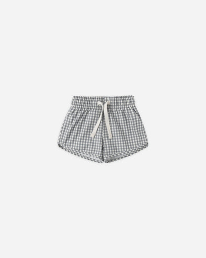 Boys Swim Short Ocean Gingham + Rashguard Ocean
