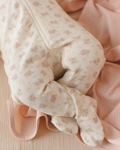 Zip Long Sleeve Sleeper Footie Flower Field