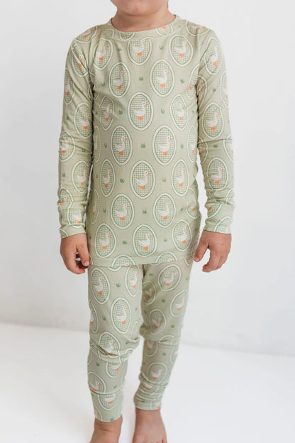 Green Little Goose Two Piece Set