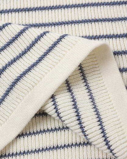 Chandler Knit Polo || Marine Stripe