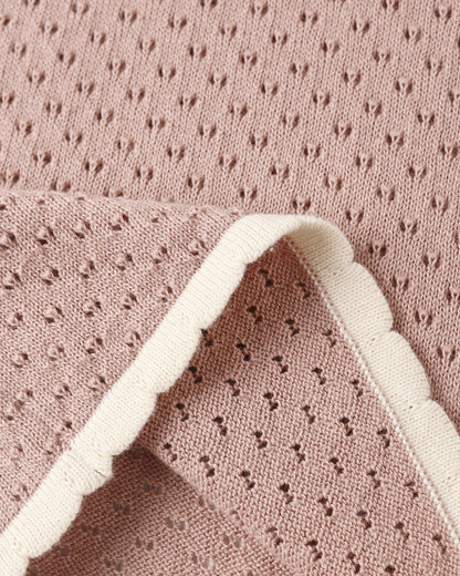 Pointelle Collared Top + Pointelle Knit Pant | Rosewood