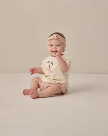 Ringer Tee Cherry + Play Short Blush