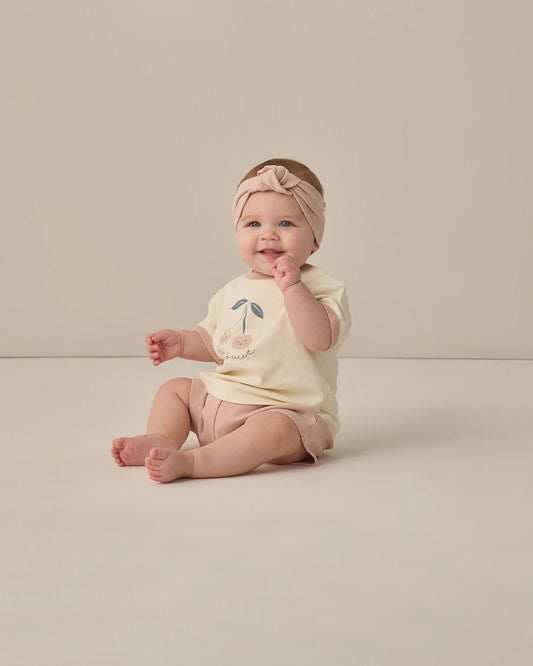 Ringer Tee Cherry + Play Short Blush