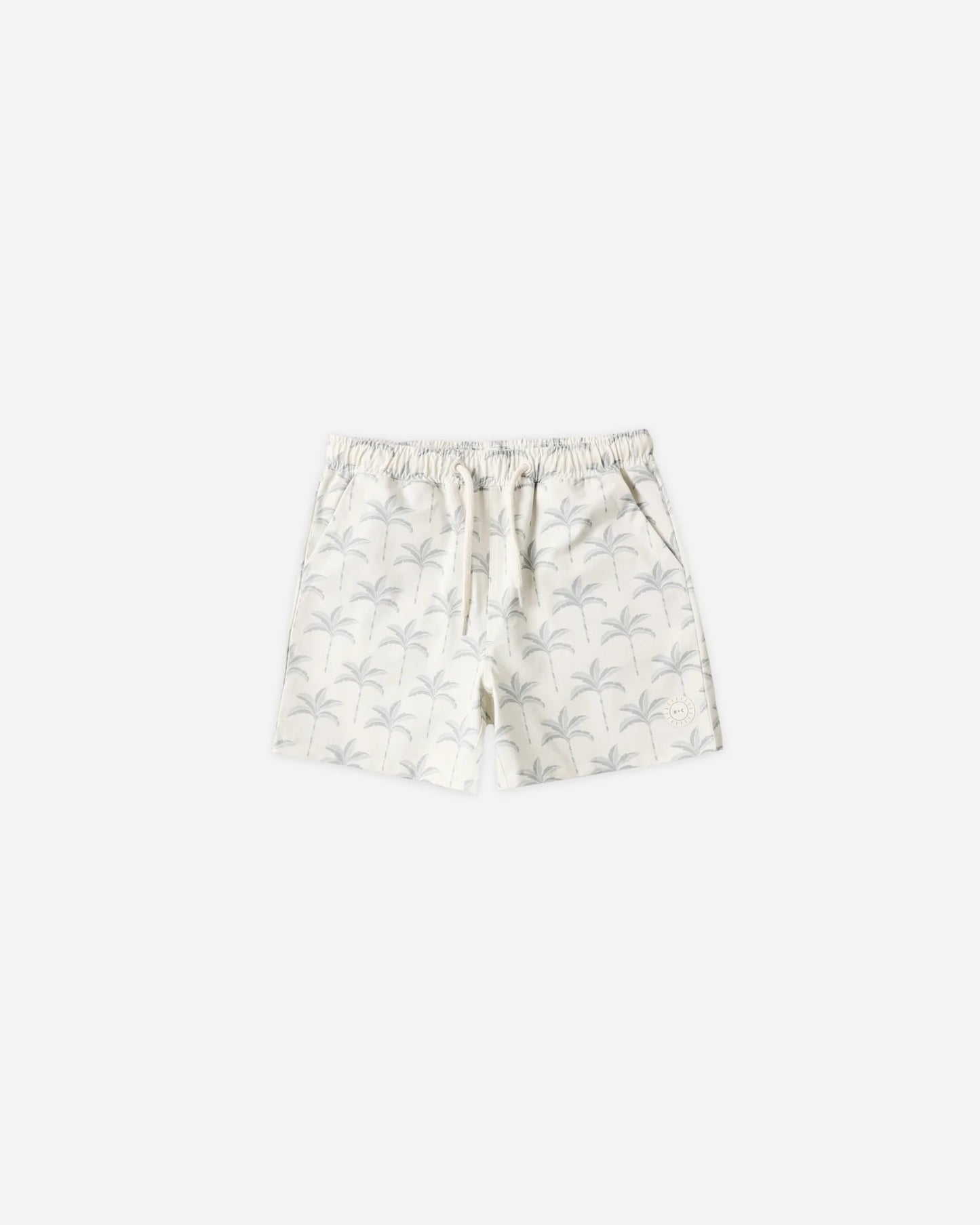 Boardshort Palm Trees+  Long Sleeve Rashguard Sage Set