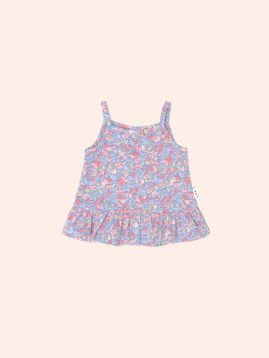 Vintage Floral Peplum Top