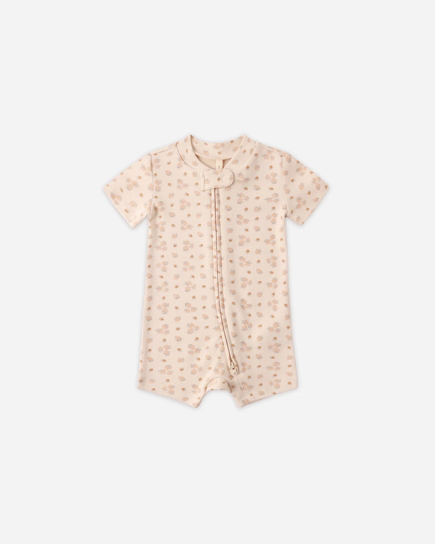 Zip Short Sleeve Sleeper Strawberries