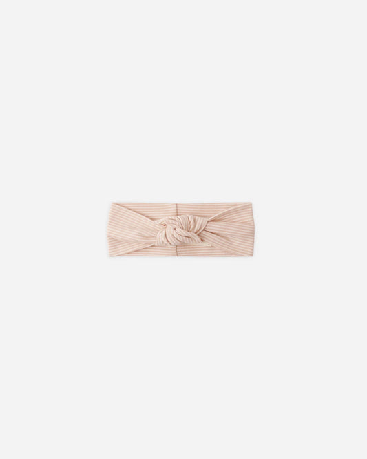 Knotted Headband Melon Micro Stripe
