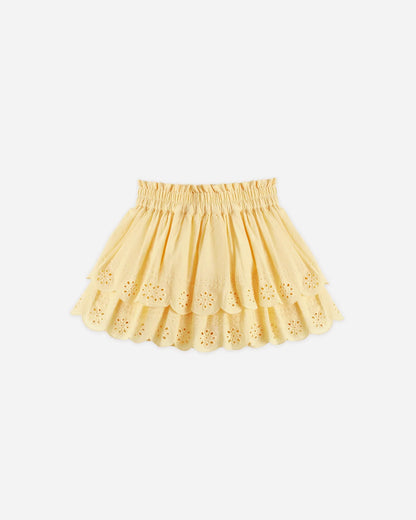 Swing Top Lemon + Rose Mini Skirt Set- Lemon