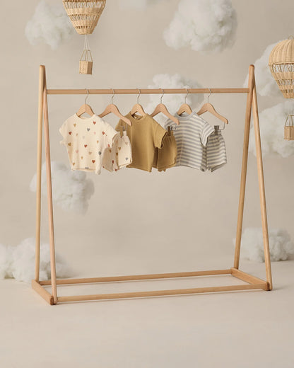 Waffle Tee + Short Set Confetti Hearts