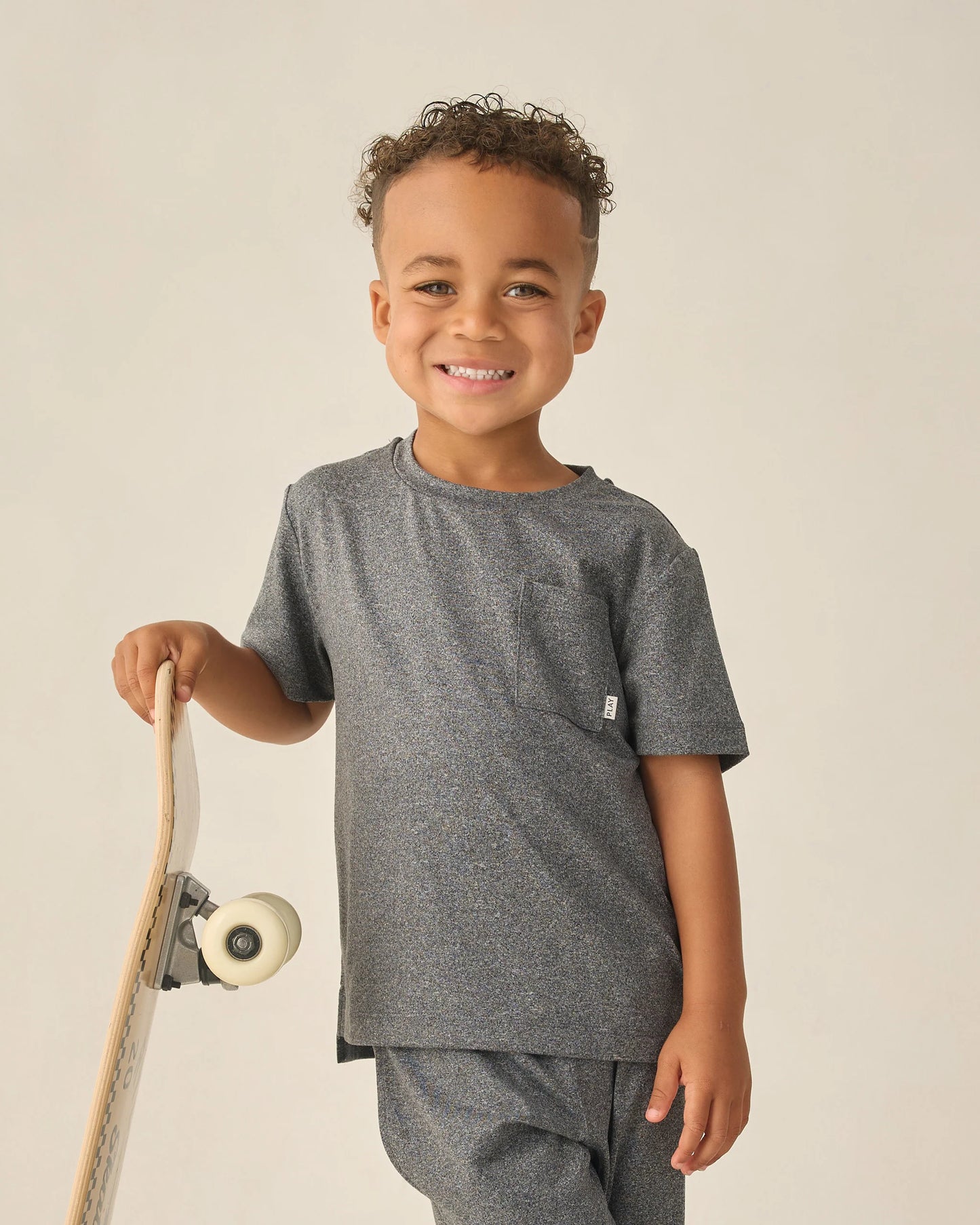 Cove Essential Pocket Tee + Oceanside Tech Short Heathered Black