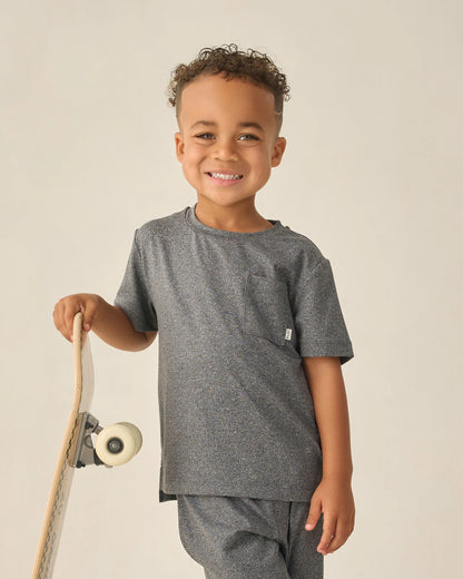 Cove Essential Pocket Tee + Oceanside Tech Short Heathered Black
