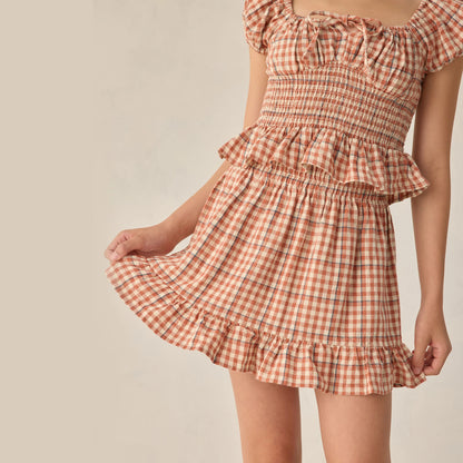 Teen Jess Mini Skirt || Poppy Gingham