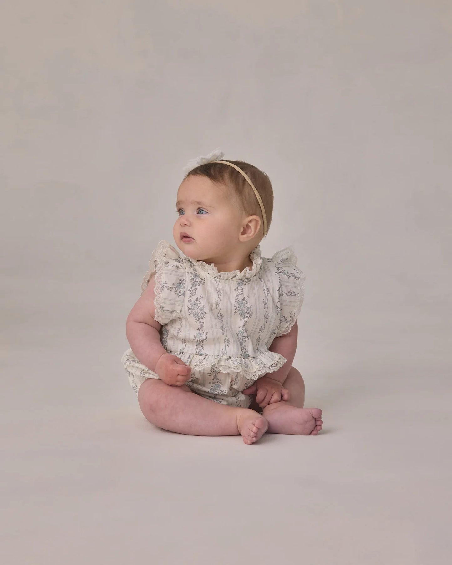 Alice Romper French Floral Stripe